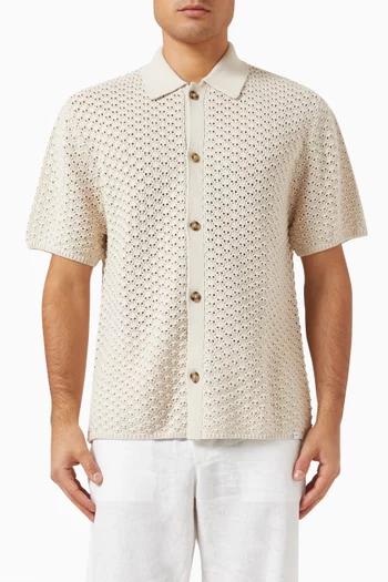 Gideon Shirt in Pointelle knit