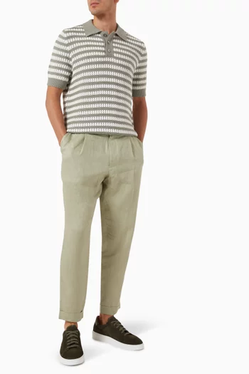 Milos Polo Shirt in Cotton Crochet