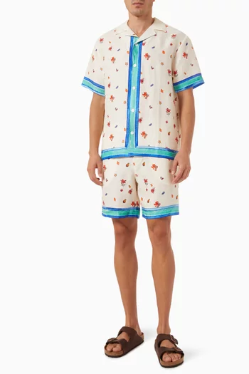 Bellagio Printed Shirt in Linen