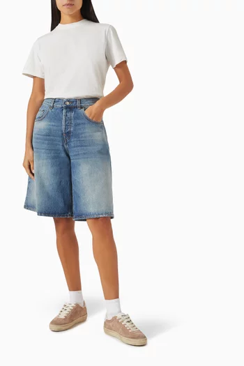 Distressed T-shirt in Cotton Jersey