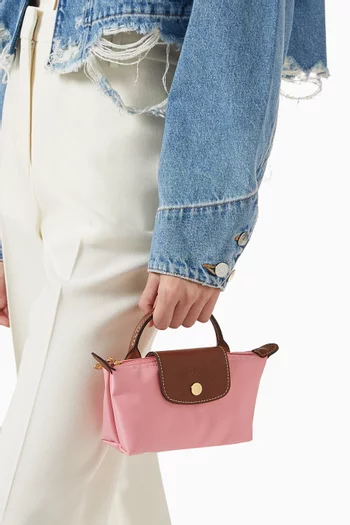 Mini Le Pliage Original Clutch in Canvas