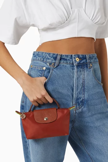 Mini Le Pliage Clutch in Recycled Canvas