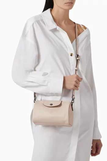 Mini Le Pliage Xtra Crossbody Bag in Leather