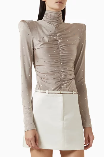 Astrea Crystal-embellished Bodysuit
