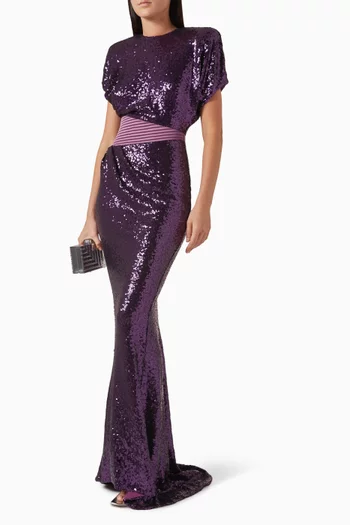 Sequin-embellished Gown