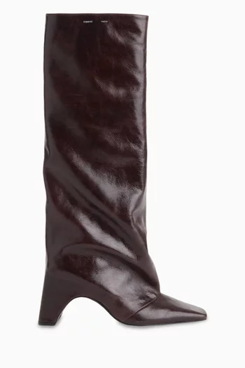 Bridge Knee-high Boots in Leather