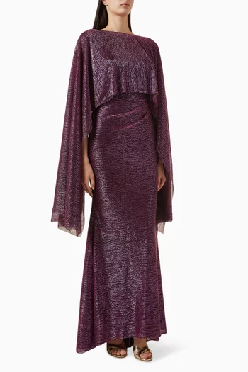 Cape Mermaid Gown in Voile