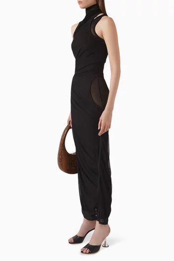 Layered Maxi Dress in Mesh