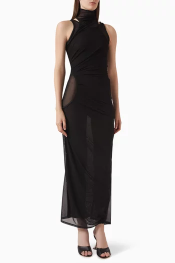 Layered Maxi Dress in Mesh
