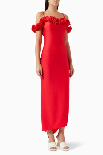Ruffled Maxi Dress in Jersey