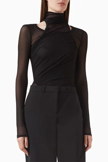 Layered Bodysuit in Mesh