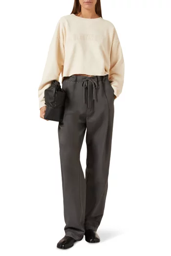 Drawstring Pants in Wool Mohair