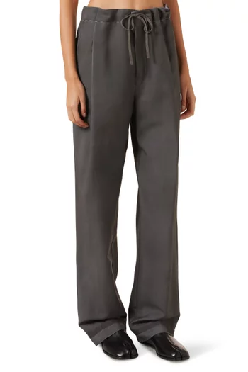 Drawstring Pants in Wool Mohair