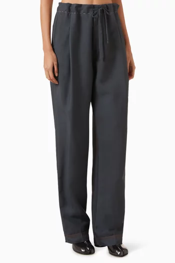 Drawstring Pants in Wool Mohair