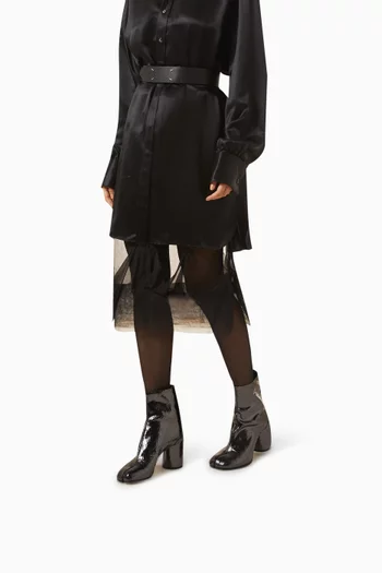 Tabi 80 Mirror Boots in Leather