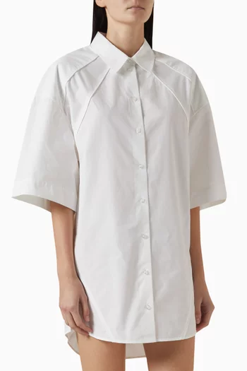 Oversized Shirt Dress in Cotton