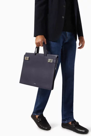 Slim Briefcase in Leather