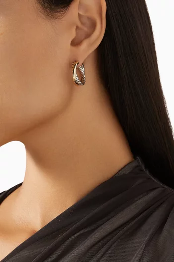 Crossover® Bold Hoop Earrings in 14kt Yellow Gold & Silver