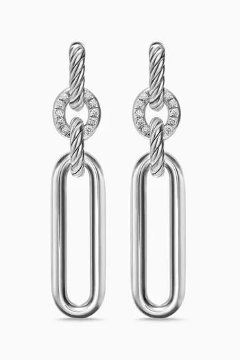 Lexington Double-link Earrings in Sterling Silver