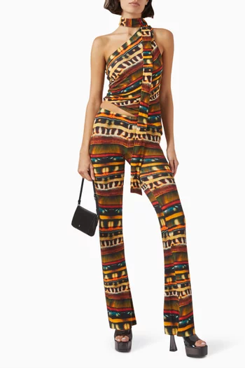 Lend Printed Top in Viscose-blend