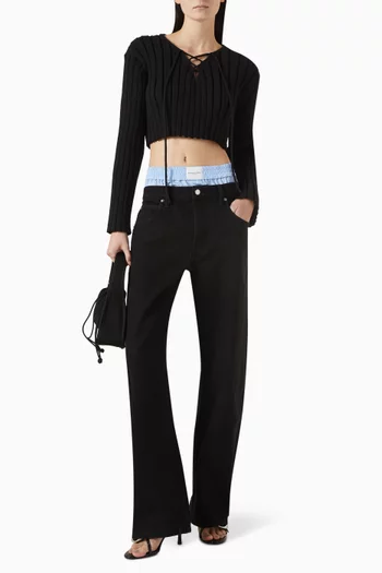 Layered Balloon Jeans in Cotton