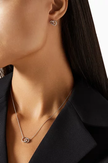 Multi-shaped Diamond Pendant Necklace in 18kt White Gold
