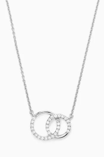 Multi-shaped Diamond Pendant Necklace in 18kt White Gold