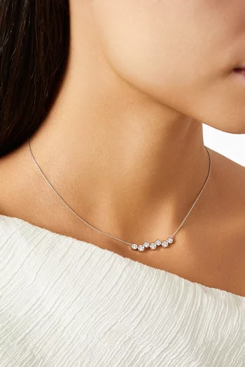 Multi-shaped Diamond Pendant Necklace in 18kt White Gold