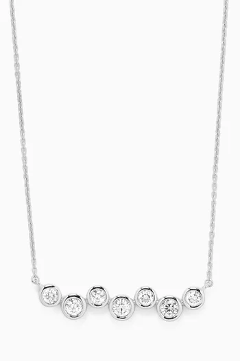 Multi-shaped Diamond Pendant Necklace in 18kt White Gold