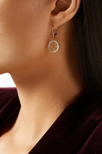 Multi-shaped Diamond Drop Earrings in 18kt Gold