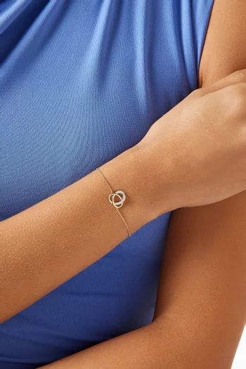 Interlocked Diamond Chain Bracelet in 18kt Gold