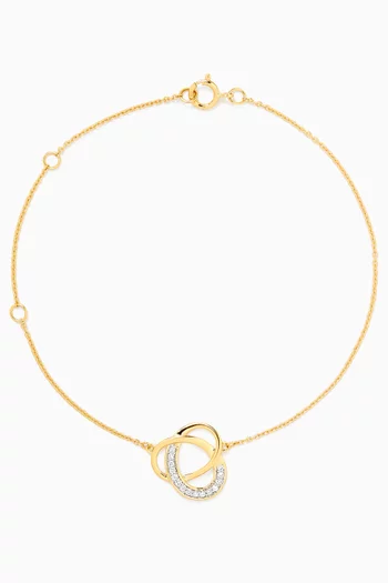 Interlocked Diamond Chain Bracelet in 18kt Gold