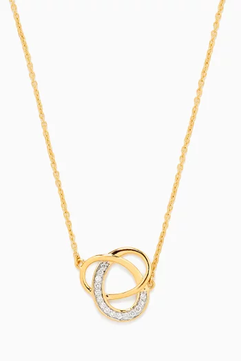 Interlocked Diamond Pendant Necklace in 18kt Gold