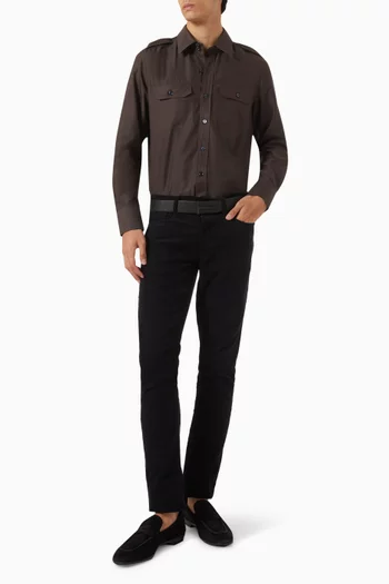 Micro Cord Slim-fit Jeans in Denim