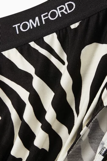 Zebra-print Signature Briefs in Modal