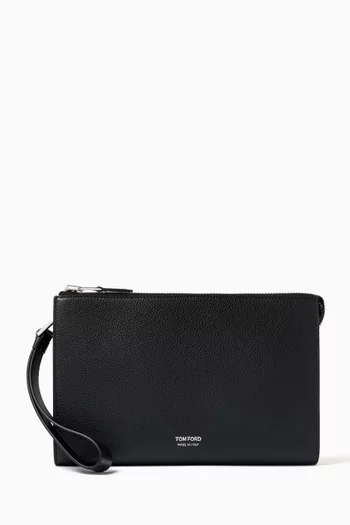 Flat Pouch in Leather