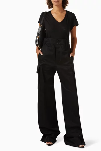 V-neck T-Shirt in Cotton Jersey