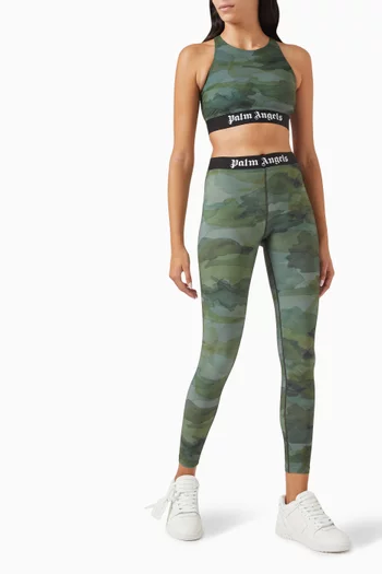 Logo Camo-print Leggings