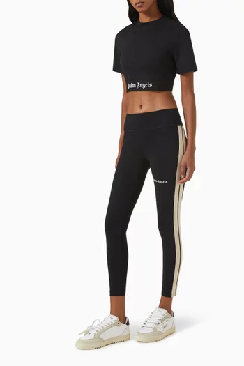 Training Track Leggings in Stretch Nylon