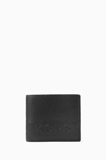 Hudson Billfold Wallet in Pebbled Leather