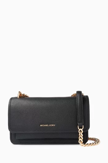 Large Claire Convertible Shoulder Bag in Pebbled Leather