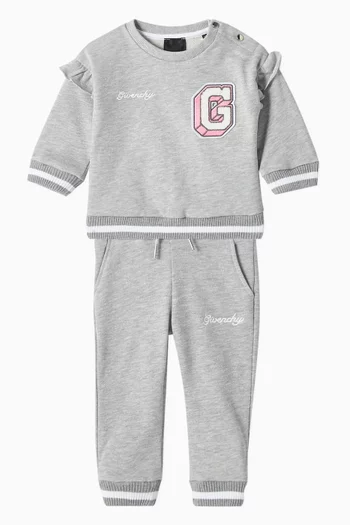 Logo Patch Tracksuit in Cotton Jersey