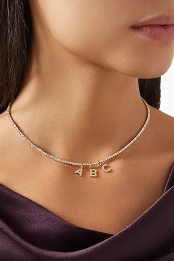 Diamond Tennis Choker in 18kt Gold