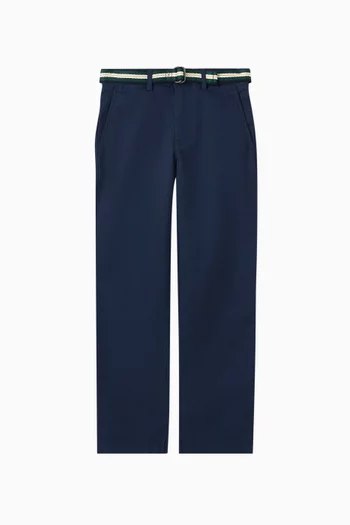Straight-leg Bedford Pants in Cotton