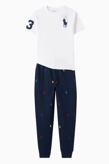 Logo-embroidered T-shirt in Cotton-jersey