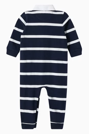 رومبر بياقة بولو مخطط قطن جيرسيه