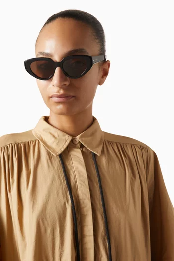 3 Dots Oval Sunglasses in Acetate