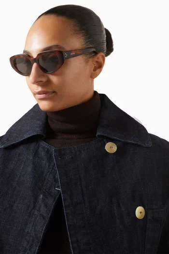 3 Dots Oval Sunglasses in Acetate