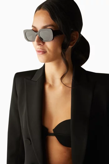 نظارة شمسية بإطار مستطيل أسيتات