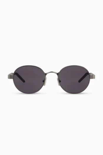 Round Sunglasses in Metal